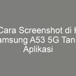 5 Cara Screenshot di HP Samsung A53 5G Tanpa Aplikasi